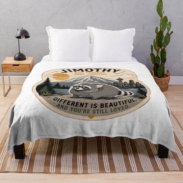 Item preview, Jimothy Raccoon Different Is Beautiful Retro Poster designed and sold by TSshirtShoppe.