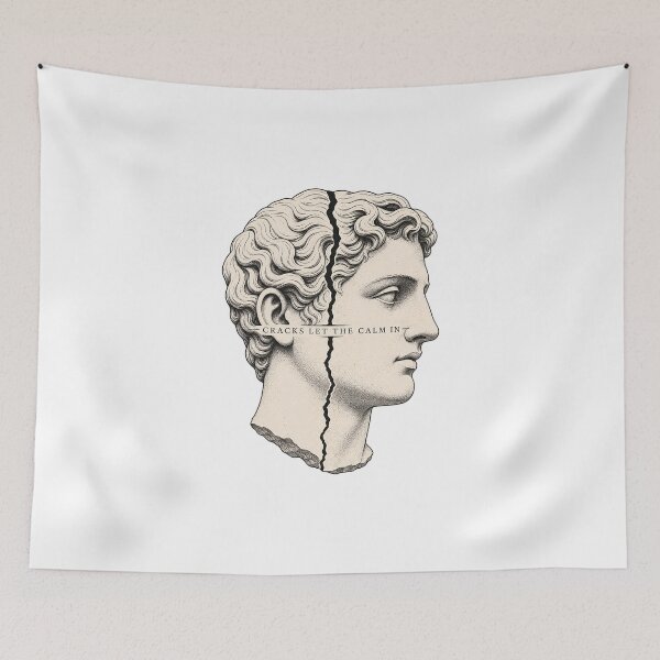 Item preview, Cracks Let The Calm In Stoic Bust designed and sold by Lolik Designs.