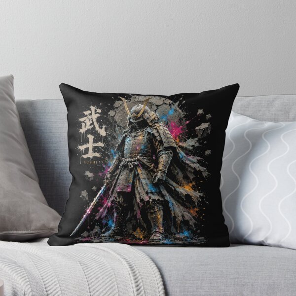 Aperçu de l'œuvre Dark Samurai Warrior Japanese Bushido Street Art - Ancient Japan Armor Graphic Design | PlushiWorld™ créée et vendue par PLUSHIWORLDtm.