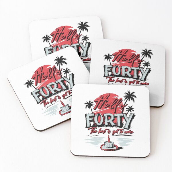 Item preview, Hello Forty Best Is Yet To Come Vintage Tropical 40th Birthday Art designed and sold by illeN-Art-World.