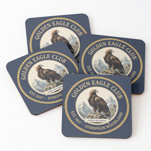 Item preview, Golden Eagle Club Vintage Badge Mountain Wildlife designed and sold by CalmCapy Co.