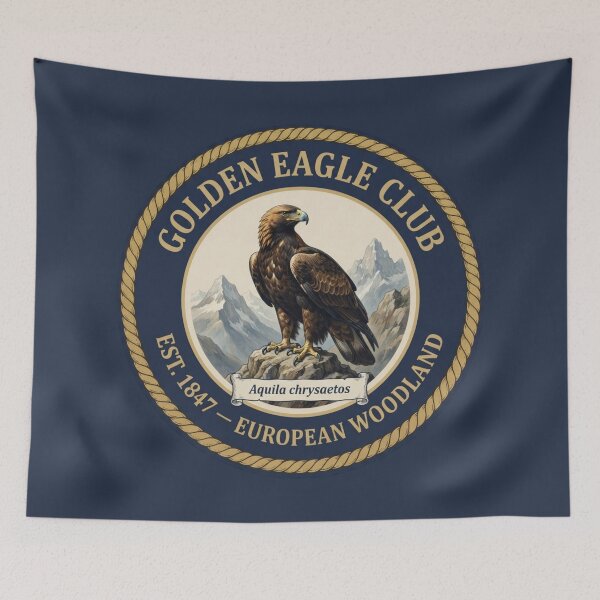 Item preview, Golden Eagle Club Vintage Badge Mountain Wildlife designed and sold by CalmCapy Co.