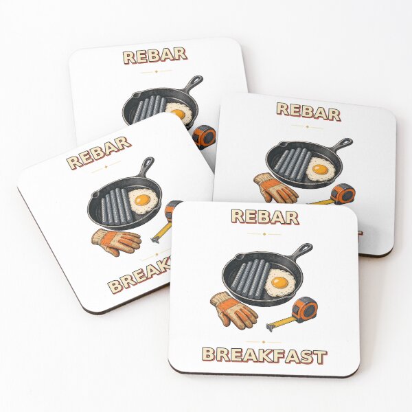 Item preview, Rebar Breakfast Vintage Construction Worker Humor designed and sold by Freshloop Studio | Whimsical Vintage Art.