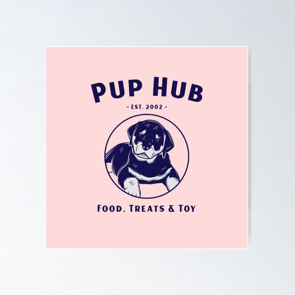 Item preview, Pup Hub Est. 2002 - Vintage Rottweiler Puppy Dog Crest Logo designed and sold by GenZFashion000.
