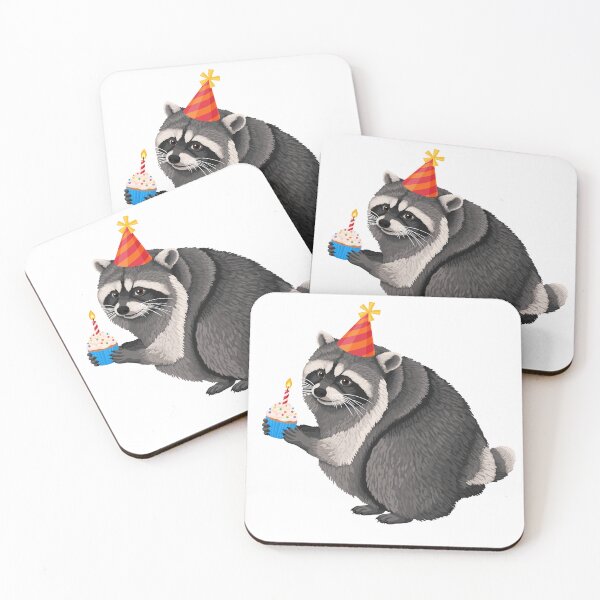 Item preview, Jimothy Raccoon Happy Birthday Card | Viral Raccoon Meme | Funny Birthday Card designed and sold by The Home Of Pink Peach.