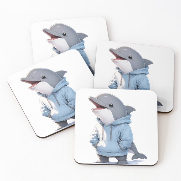 Item preview, Cheerful Dolphin Hoodie Crew designed and sold by Icareis-Studios.