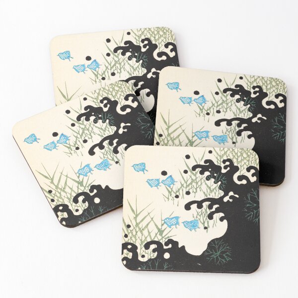 Item preview, "Wave and Plover Pattern" or "Nami ni Chidori" designed and sold by The Ravens Ballad.