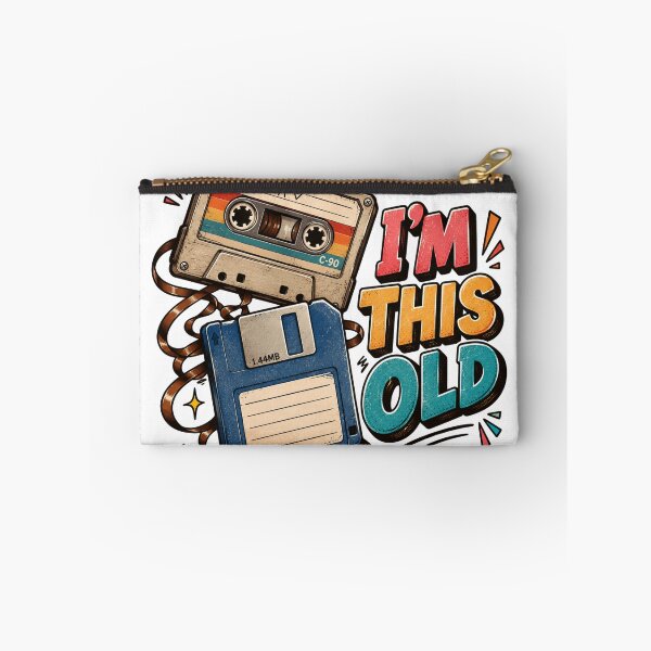 Item preview, I'm This Old | Retro Cassette & Floppy Disk designed and sold by YumiStories Shop.