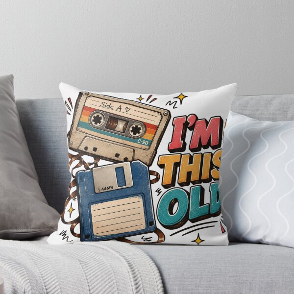 Item preview, I'm This Old | Retro Cassette & Floppy Disk designed and sold by YumiStories Shop.