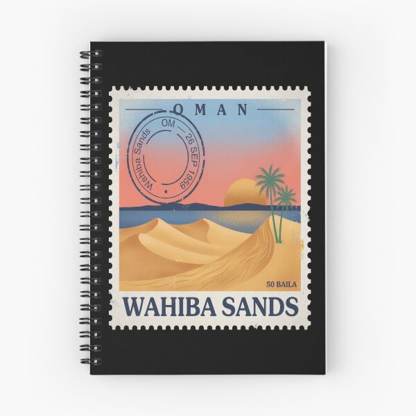 Item preview, Wahiba Sands Oman Golden Desert Dune Stamp Sticker designed and sold by stickercuffs.