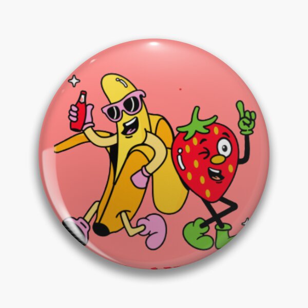 Item preview, Funny Banana and Strawberry Best Friends Cartoon designed and sold by Penguin Mood .
