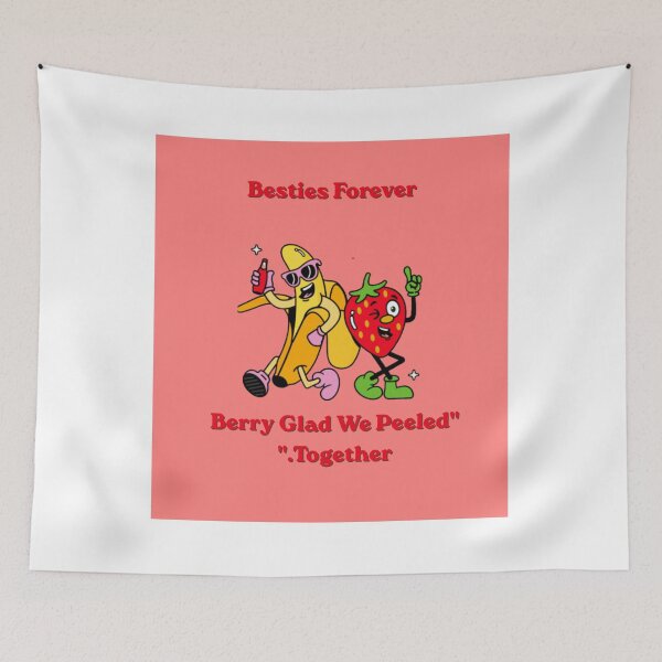 Item preview, Funny Banana and Strawberry Best Friends Cartoon designed and sold by Penguin Mood .
