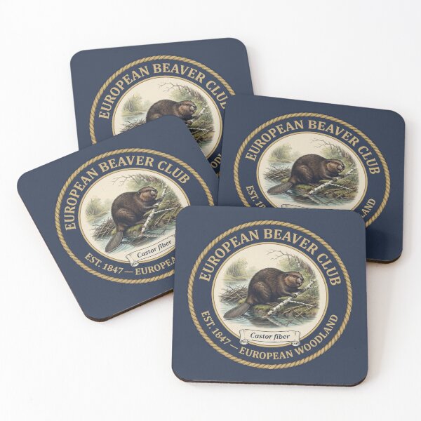 Item preview, European Beaver Club Vintage Badge Riverside Wildlife designed and sold by CalmCapy Co.