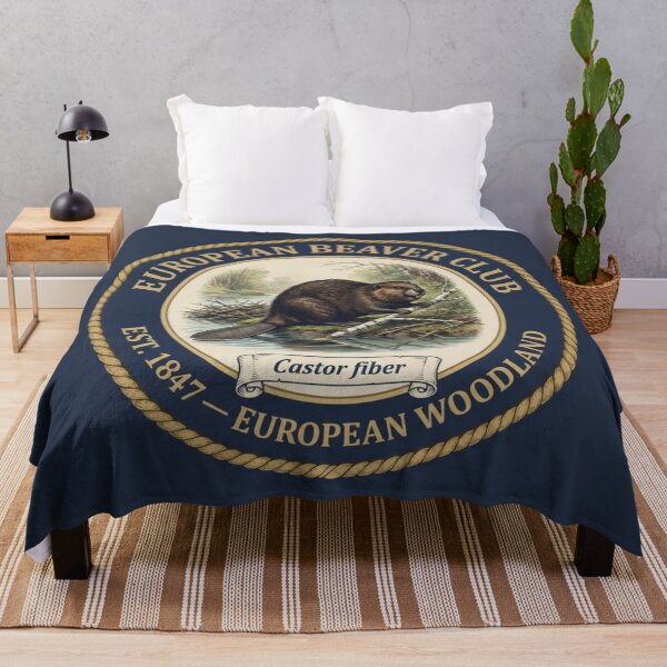 Item preview, European Beaver Club Vintage Badge Riverside Wildlife designed and sold by CalmCapy Co.