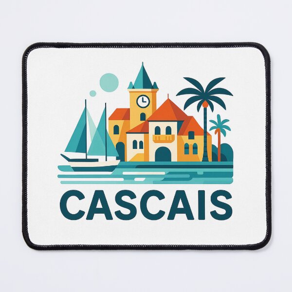Item preview, Cascais Portugal Travel Souvenir - Santa Marta Lighthouse & Coast Art designed and sold by OzzFrequency.
