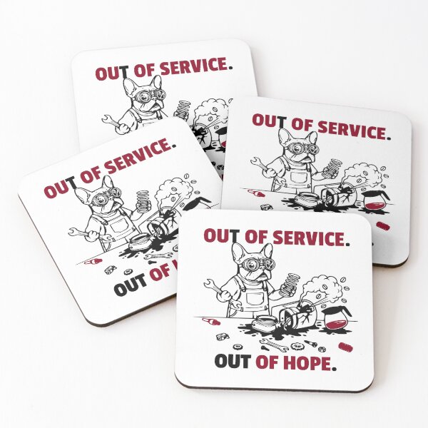 Item preview, Out Of Service Out Of Hope Funny French Bulldog Coffee designed and sold by The Bold Line Studio.