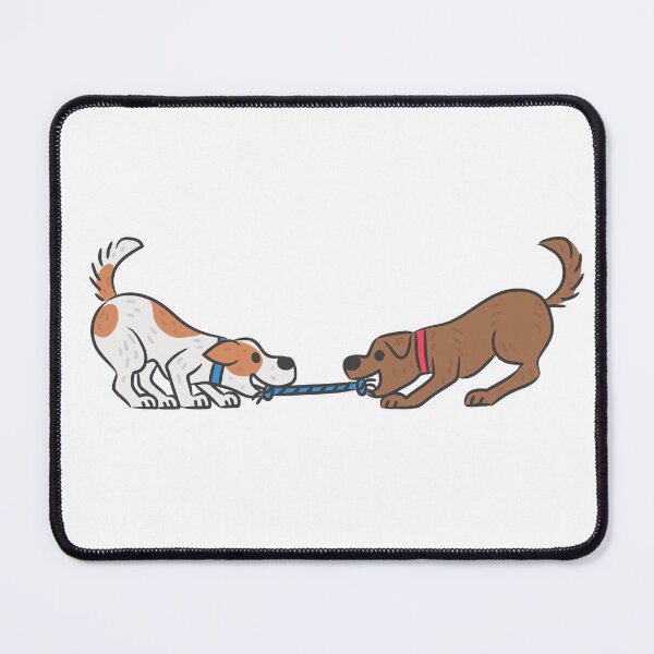 Item preview, Cute Dogs Playing Tug of War Cartoon Illustration. designed and sold by monkik.