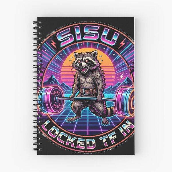 Artikelvorschau, Sisu - Jimothy Raccoon Locked TF In - Gym 2026 entworfen und verkauft von SisuPrintsCo.