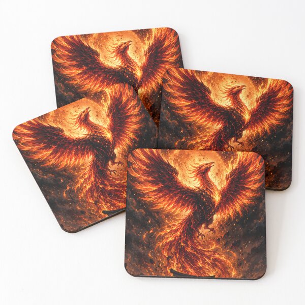 Item preview, Phoenix Awakening | Mythic Fire Bird Fantasy Digital Art T-Shirt & Sticker designed and sold by Strange man.