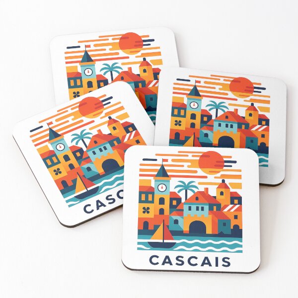 Item preview, Cascais Portugal Travel Souvenir - Santa Marta Lighthouse & Coast Art designed and sold by OzzFrequency.