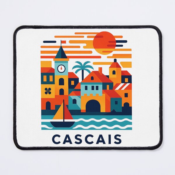 Item preview, Cascais Portugal Travel Souvenir - Santa Marta Lighthouse & Coast Art designed and sold by OzzFrequency.