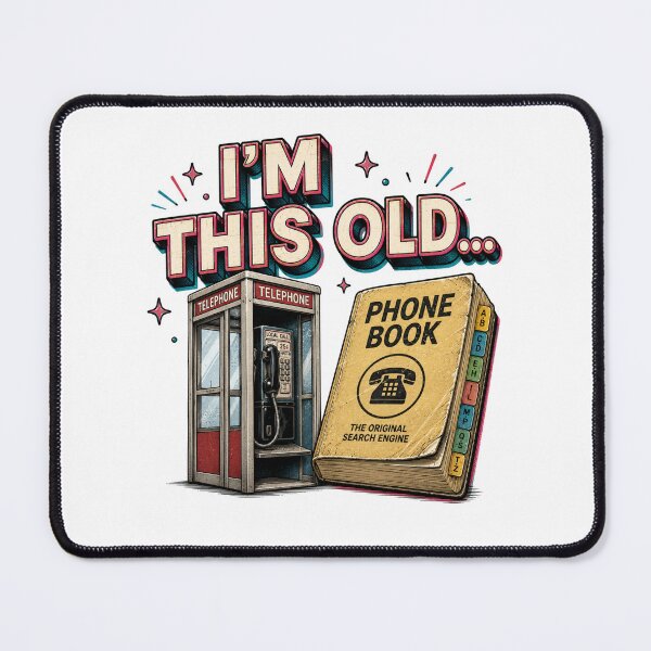Item preview, I'm This Old | Phone Booth & Phone Book designed and sold by YumiStories Shop.