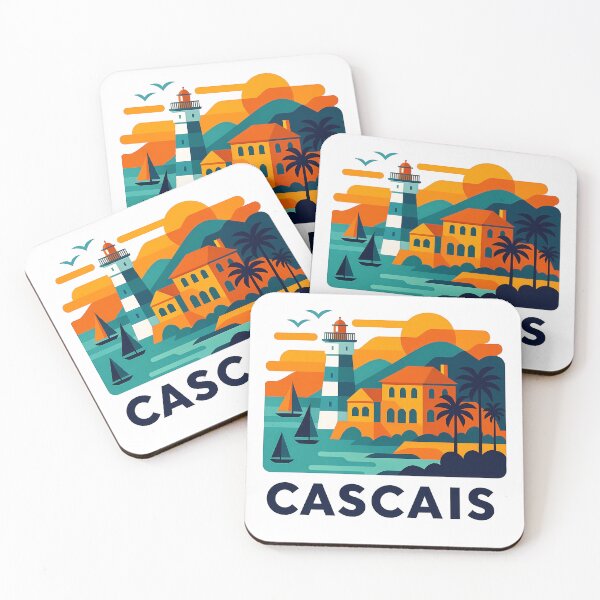 Item preview, Cascais Portugal Travel Souvenir - Santa Marta Lighthouse & Coast Art designed and sold by OzzFrequency.