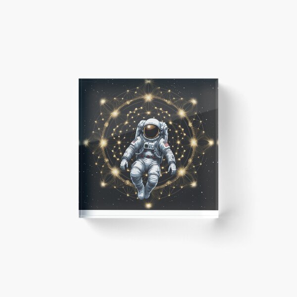 Item preview, Cosmic Astronaut - Sacred Geometry Stars And Space Design designed and sold by NeuralAuraArts.