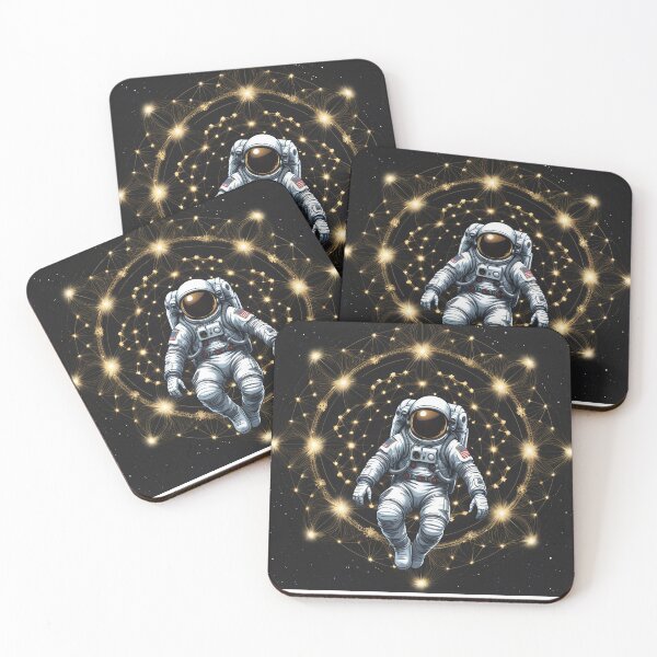 Item preview, Cosmic Astronaut - Sacred Geometry Stars And Space Design designed and sold by NeuralAuraArts.