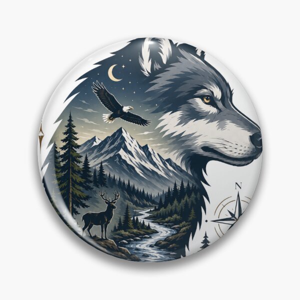 Item preview, Born For The Wild Wolf Mountain Outdoor Adventure Design designed and sold by WearTheVibe Store.