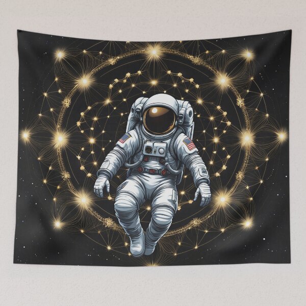 Item preview, Cosmic Astronaut - Sacred Geometry Stars And Space Design designed and sold by NeuralAuraArts.