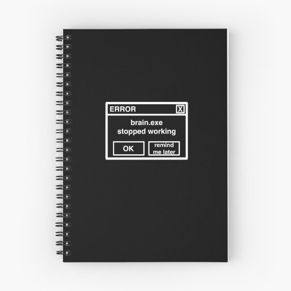 Item preview, Brain.exe Stopped Working Funny Retro Computer Error designed and sold by LowEffortApparel.