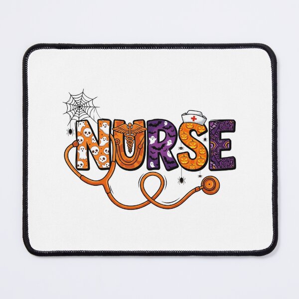 Item preview, Spooky Nurse Halloween Stethoscope Pumpkin Ghost designed and sold by raedattia.