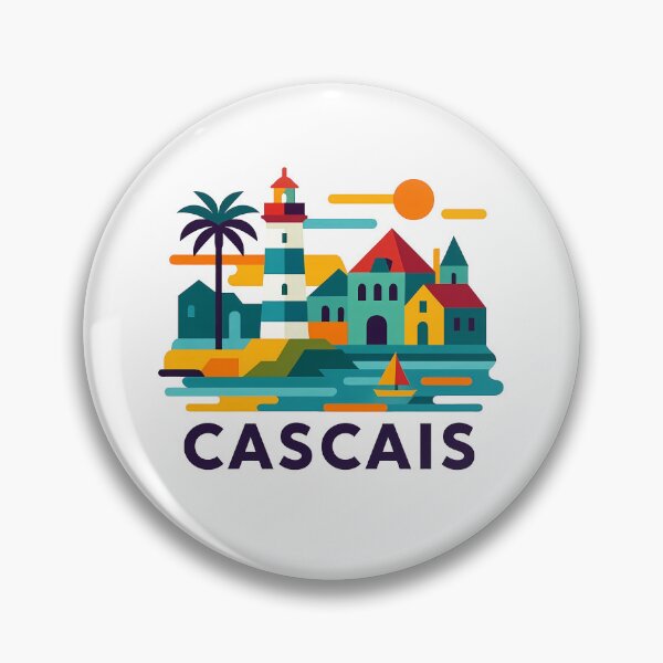 Item preview, Cascais Portugal Travel Souvenir - Santa Marta Lighthouse & Coast Art designed and sold by OzzFrequency.