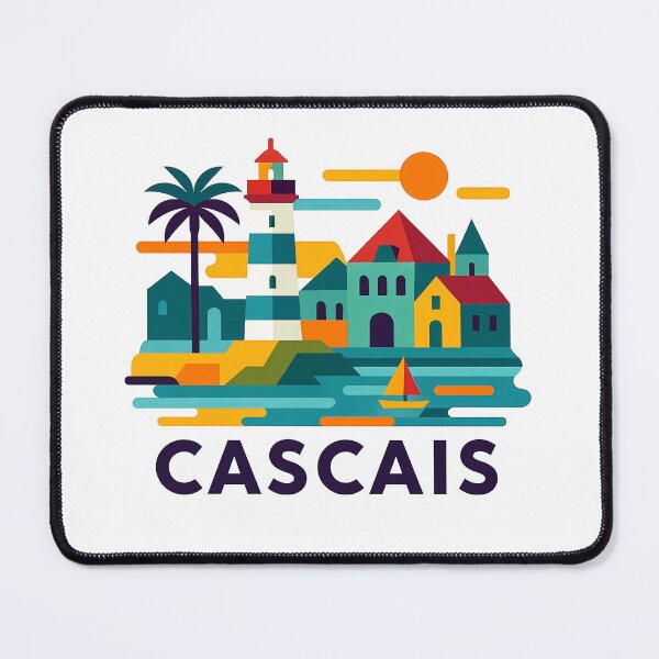Item preview, Cascais Portugal Travel Souvenir - Santa Marta Lighthouse & Coast Art designed and sold by OzzFrequency.