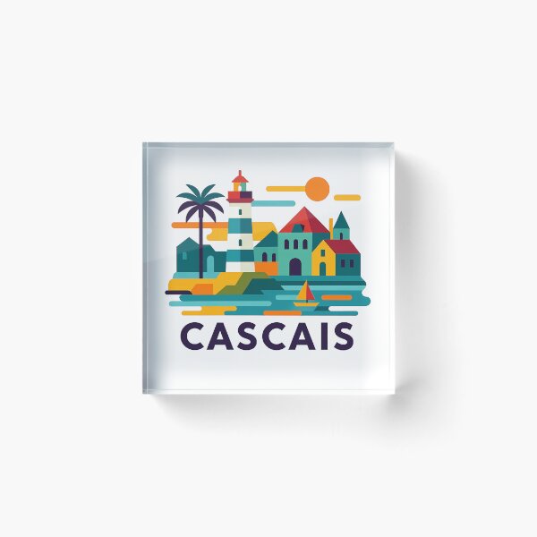 Item preview, Cascais Portugal Travel Souvenir - Santa Marta Lighthouse & Coast Art designed and sold by OzzFrequency.