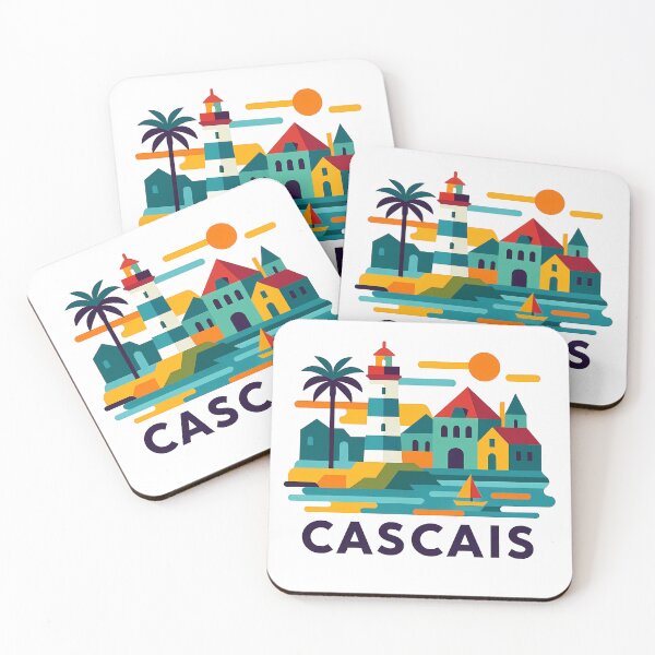 Item preview, Cascais Portugal Travel Souvenir - Santa Marta Lighthouse & Coast Art designed and sold by OzzFrequency.