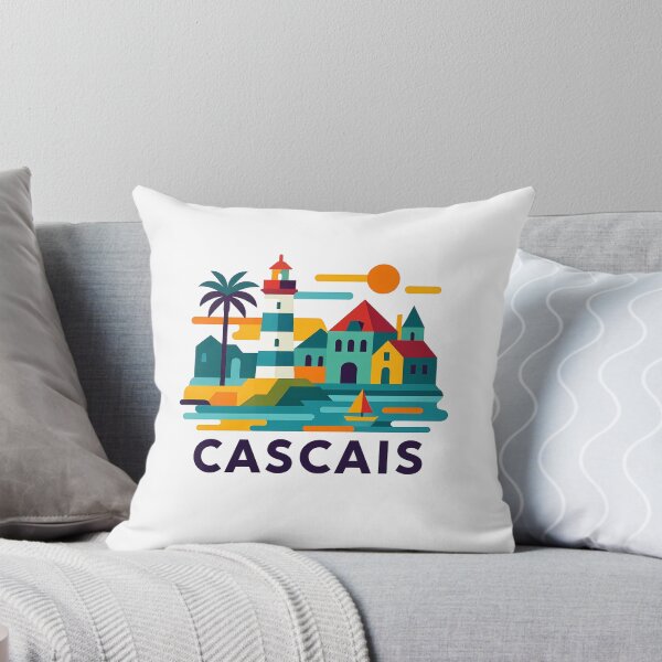 Item preview, Cascais Portugal Travel Souvenir - Santa Marta Lighthouse & Coast Art designed and sold by OzzFrequency.