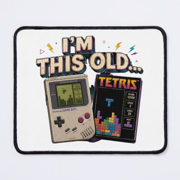 Item preview, I'm This Old | Game Boy & Tetris designed and sold by YumiStories Shop.