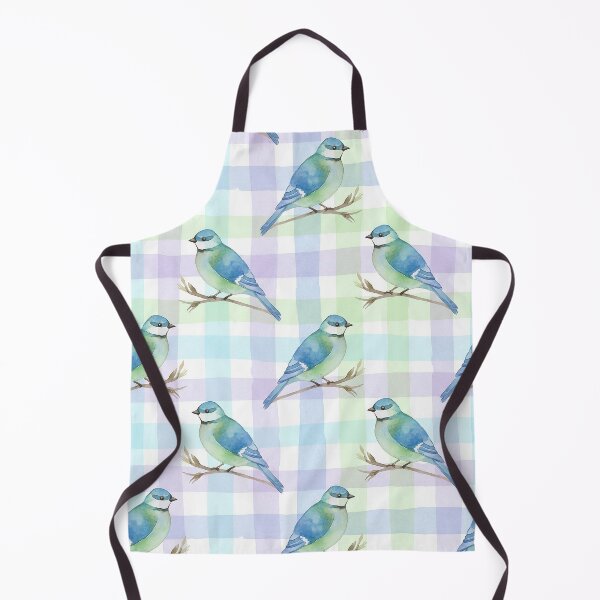 Item preview, Pastel Watercolor Songbird on Multicolor Plaid Grid designed and sold by wissal.studio.
