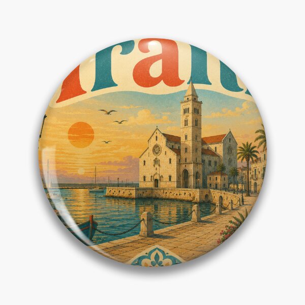 Item preview, Vintage Trani Heart - Retro Italy Travel Souvenir designed and sold by VisualArtsOasis.