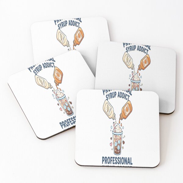 Item preview, ​Professional Syrup Addict Iced Coffee Lover Cute Cute Coffee Shop Design designed and sold by YourVibeMerch.