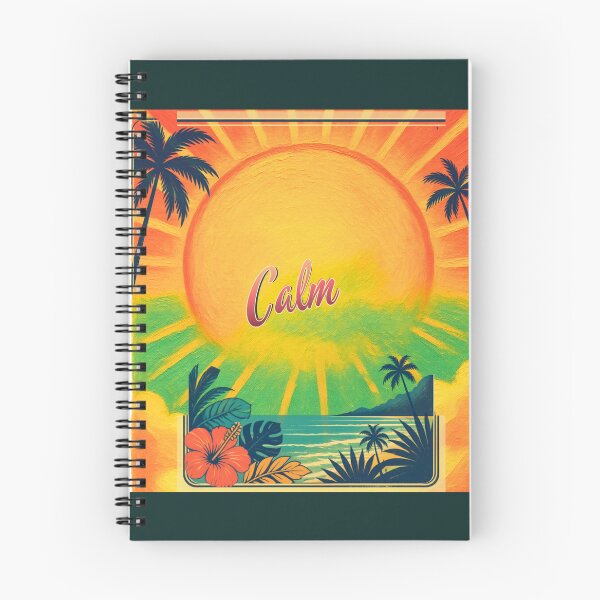 Item preview, Retro Calm Summer Sunset Tropical designed and sold by TrinovaCreates.