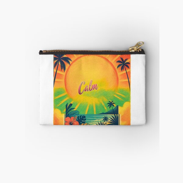Item preview, Retro Calm Summer Sunset Tropical designed and sold by TrinovaCreates.