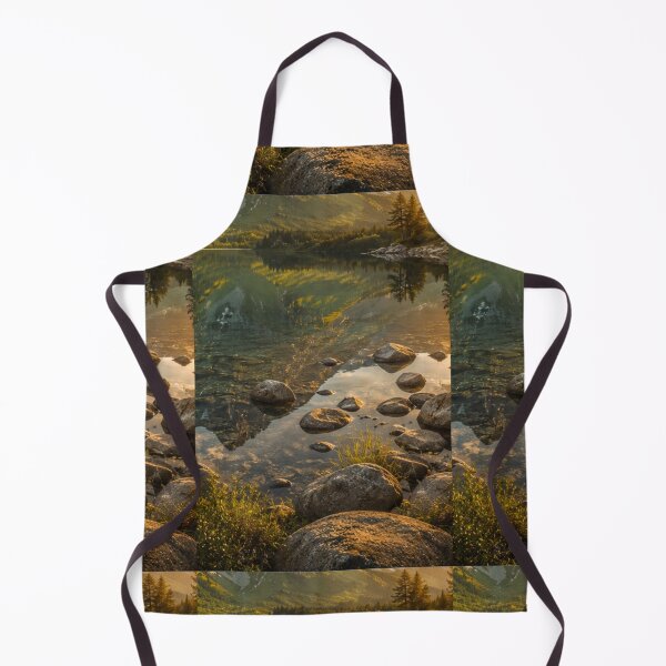 Item preview, Golden Hour Alpine Lake Reflection Landscape designed and sold by nouhaZN.