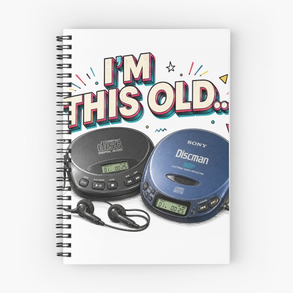 Item preview, I'm This Old | CD Player & Discman designed and sold by YumiStories Shop.