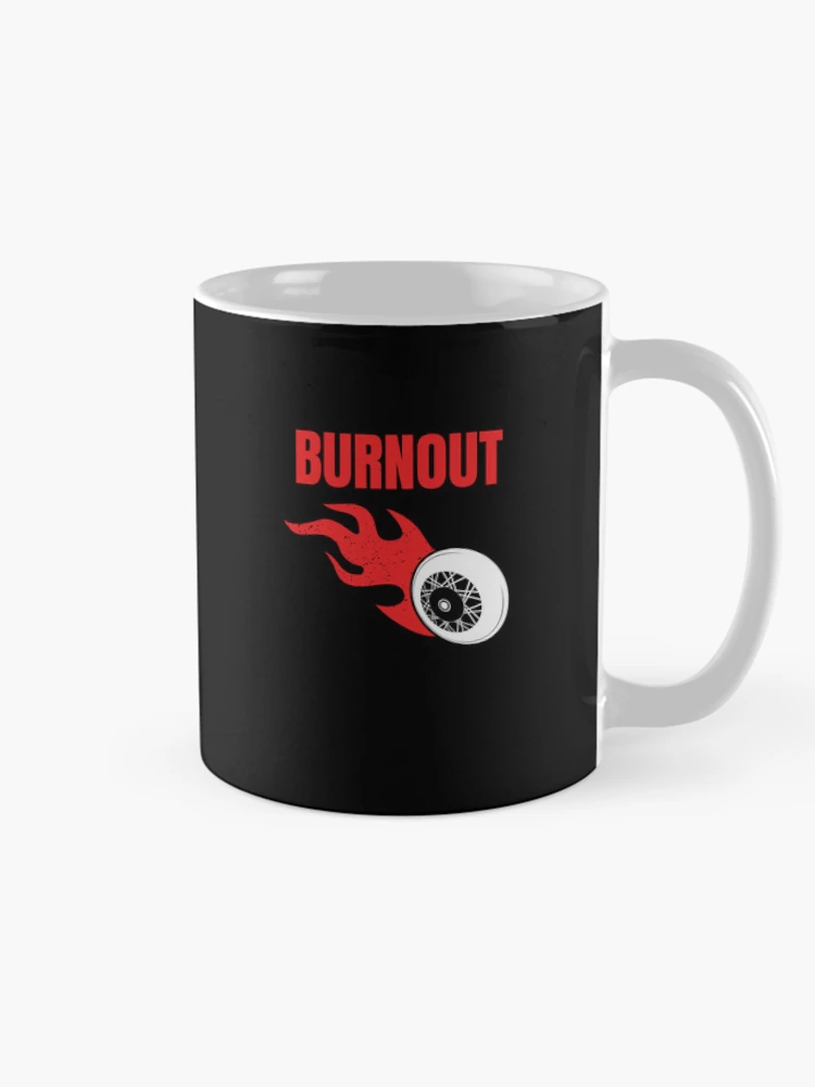 Thumbnail 3 of 6, Coffee Mug, Burnout - Flaming Wheel Racing Design designed and sold by RageLine.