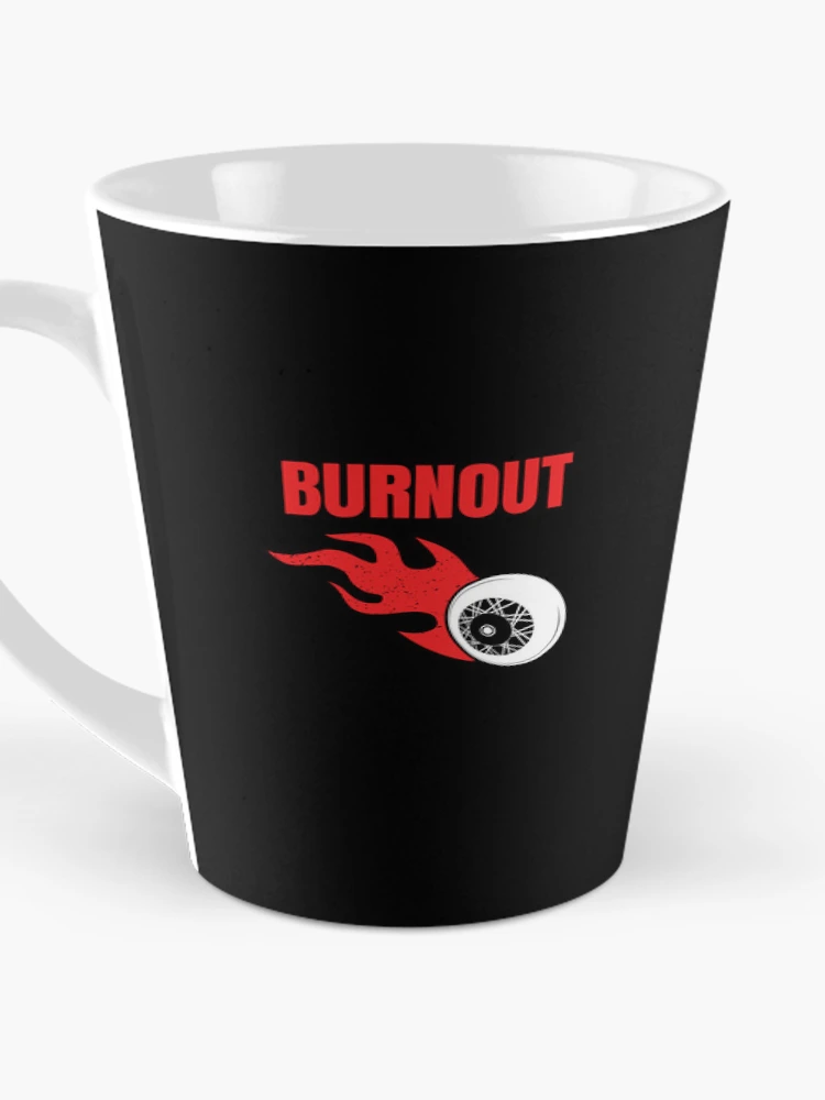 Thumbnail 3 of 4, Coffee Mug, Burnout - Flaming Wheel Racing Design designed and sold by RageLine.