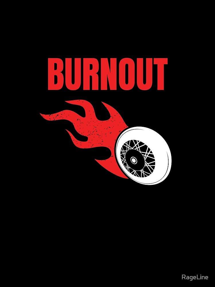 Thumbnail 3 of 3, Scarf, Burnout - Flaming Wheel Racing Design designed and sold by RageLine.