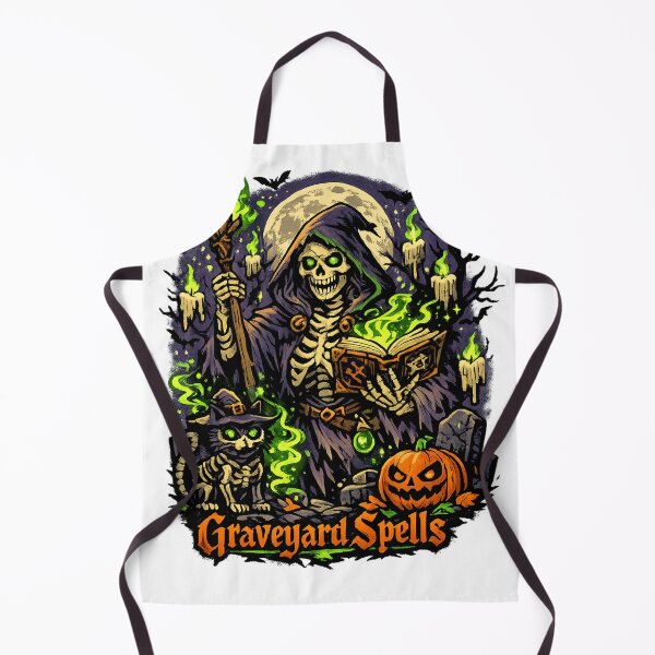 Item preview, Graveyard Spells – Skeleton Wizard Halloween Horror T-Shirt designed and sold by D.Shop.